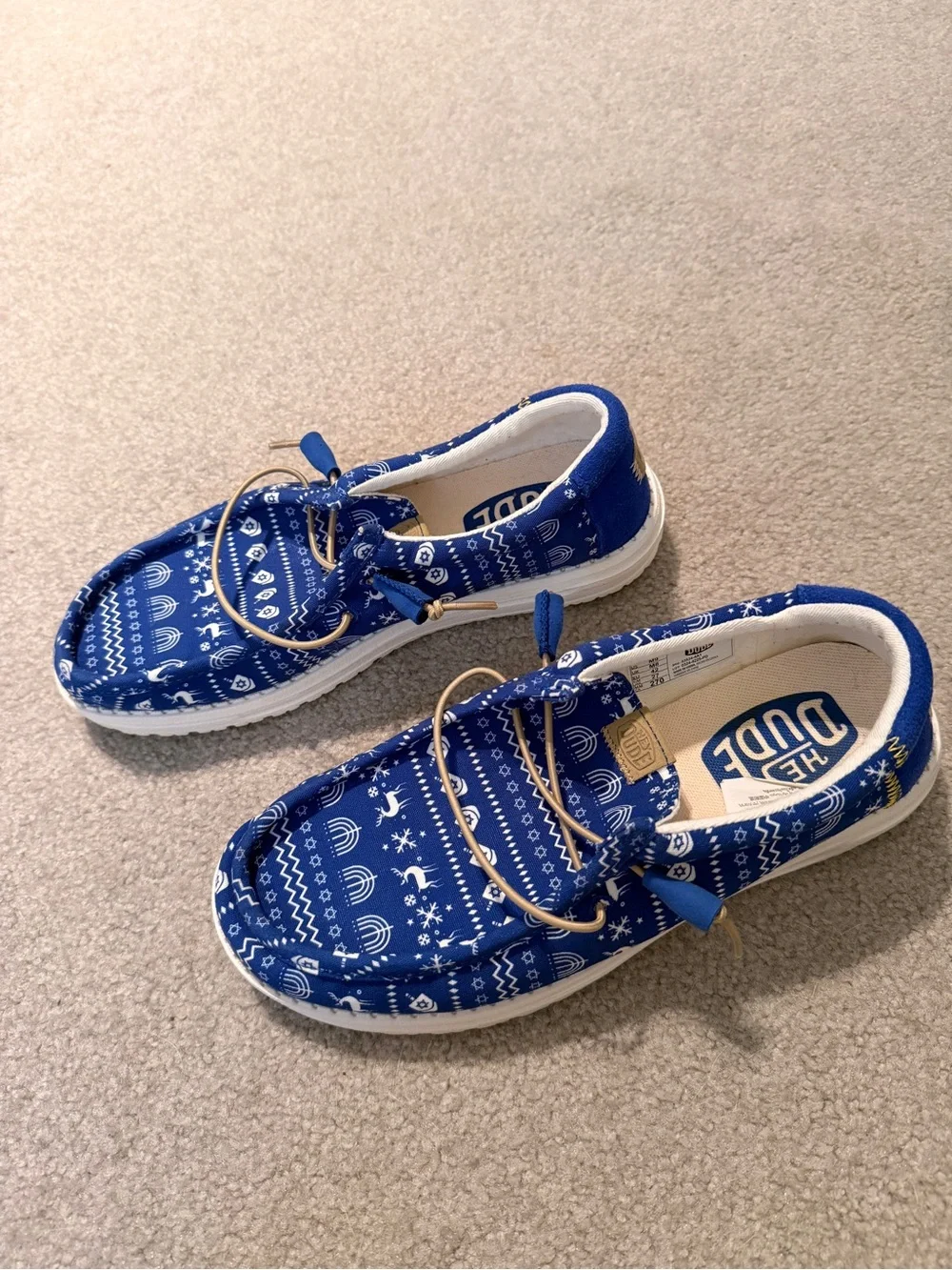Hey Dude Men’s Blue Holiday Patterned